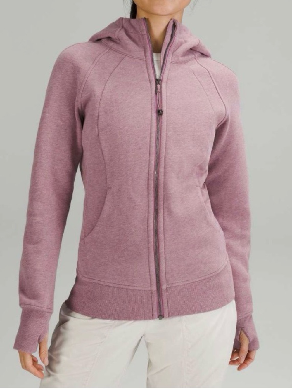 Lululemon Scuba Full Zip Hoodie ~ 6 ~ Heathered Velvet Dust